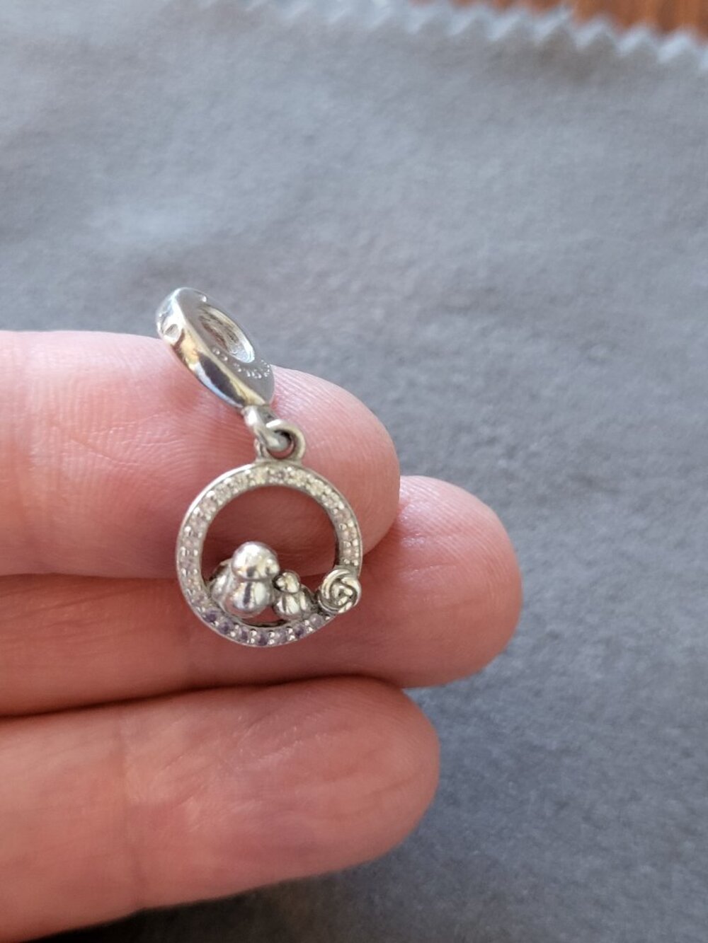 Retired Pandora Mother & Baby Bird Dangle Charm 797060NPRMX S925 ALE